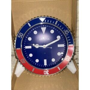 SPRUCE UP THE WALL with Invicta Pro Diver Red & Blue Wall Clock Glows In Dark